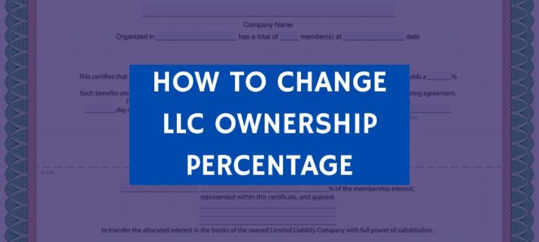 How to Change LLC Ownership Percentage